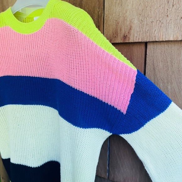 Nordstrom Abound Womens Sweater Size Small Striped Lightweight Crew Neck - Picture 5 of 13